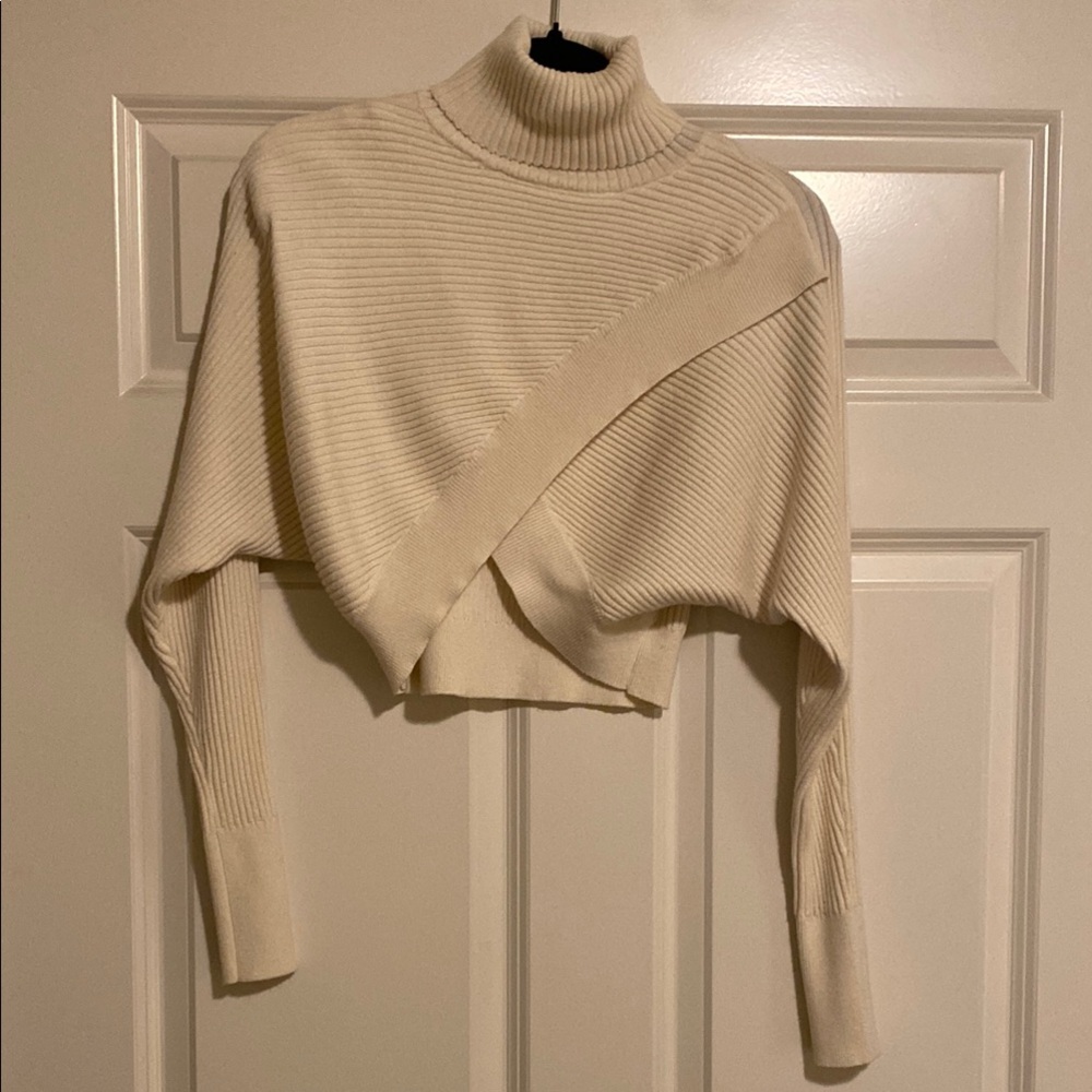 Cream Turtleneck Sweater